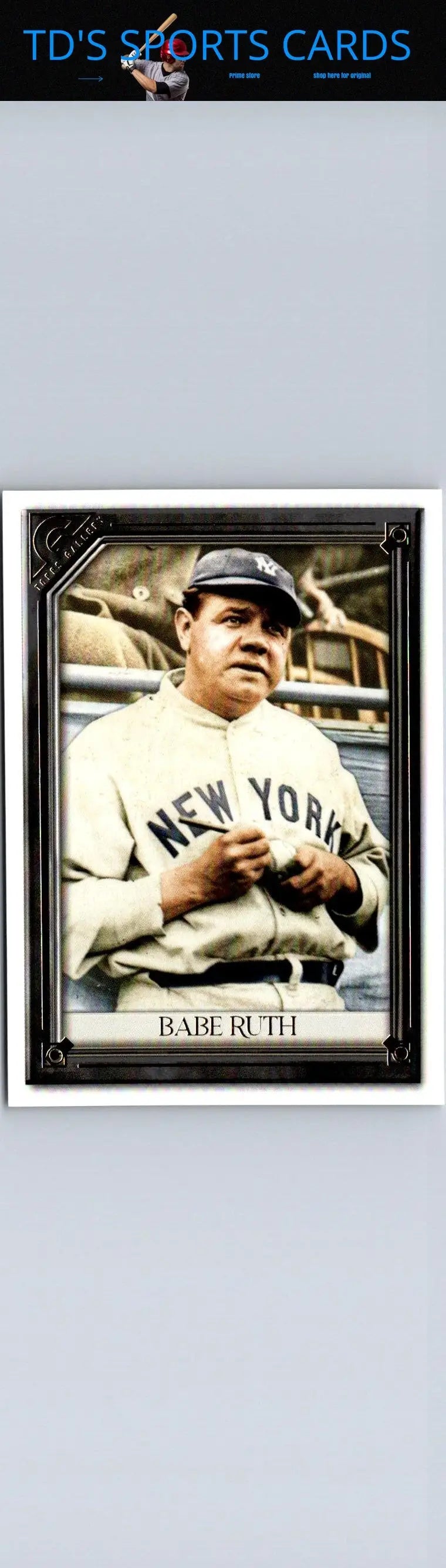 Babe Ruth baseball card from 2012 Topps Stickers #26 trading cards collection