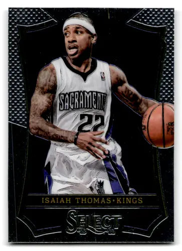 Original gloss Panini Select Isaiah Thomas basketball card from 2013-14 Sac Kings collection