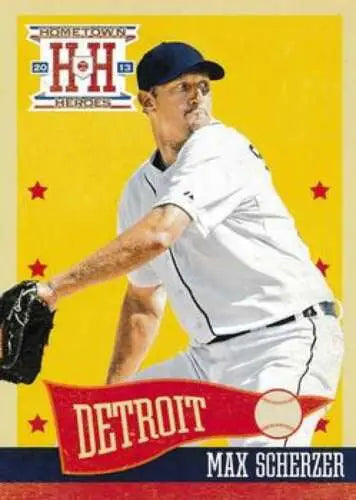 Max Scherzer NMMT baseball card from 2013 Panini Hometown Heroes with original gloss