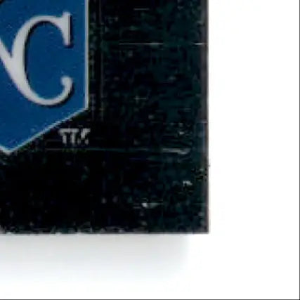 Black card corner with blue C logo from 2013 Topps Baseball Chrome Mike Moustakas