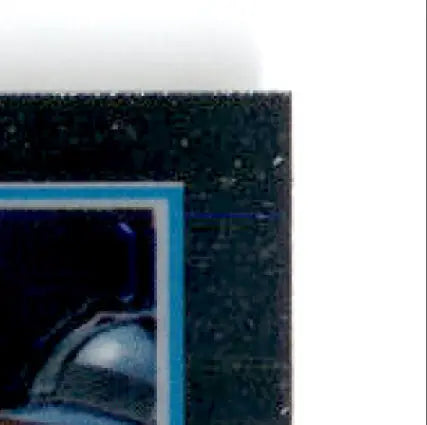 Upper right corner of 2013 Topps Baseball Chrome Mike Moustakas card with blue border