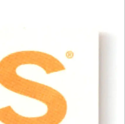Orange letter S with registered trademark symbol on Topps Baseball Heritage card