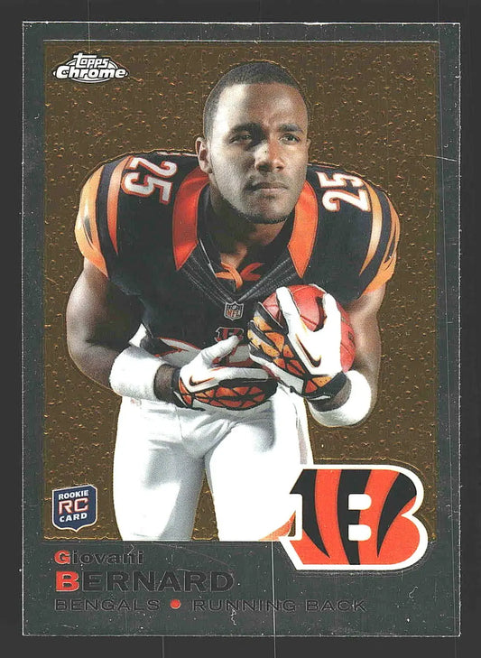 Giovani Bernard football trading card from 2013 Topps Chrome series