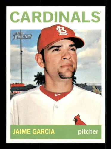 2013 Topps Heritage #406 Jaime Garcia baseball card with original gloss in NM-MT condition