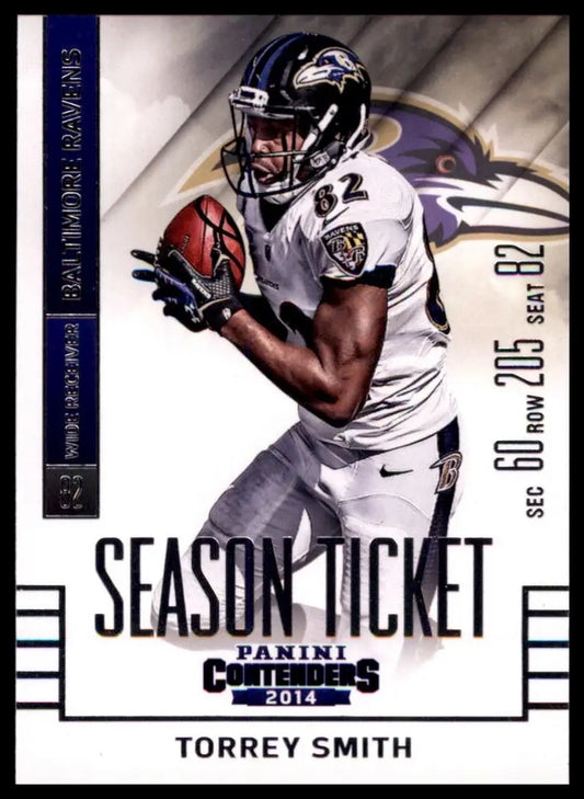 2014 Panini Contenders Season Ticket Torrey Smith #77 Baltimore Ravens Football - Football Card