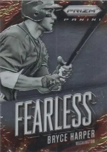 2014 Panini Prizm Fearless Bryce Harper baseball card for Nationals team collectors