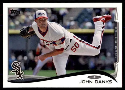 2014 Topps John Danks baseball card with original gloss from Simply Sandoval collection