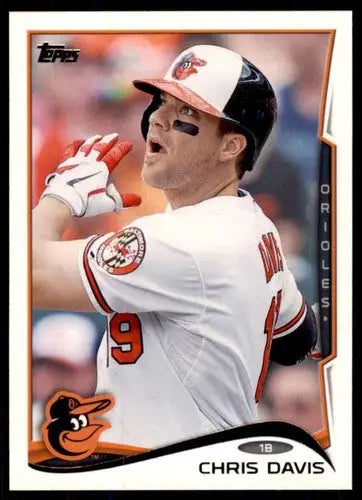 Chris Davis baseball card with original gloss from 2014 Topps #525 NM-MT Orioles