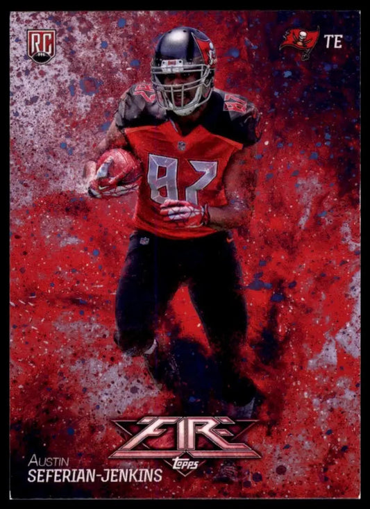 2014 Topps Fire Rookie Austin Seferian Jenkins #125 Tampa Bay Buccaneers Card - Football Card