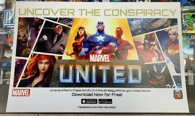 Marvel United uncover conspiracy RPG game promo poster print 11x17