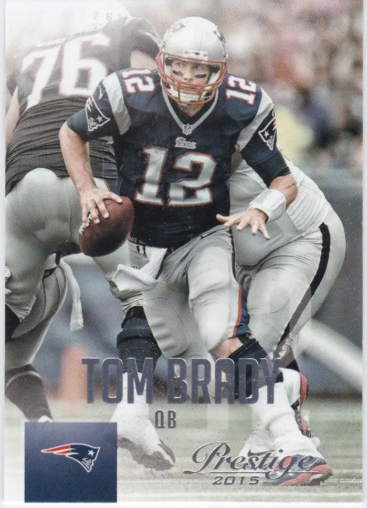 2015 Panini Prestige Tom Brady New England Patriots football card display