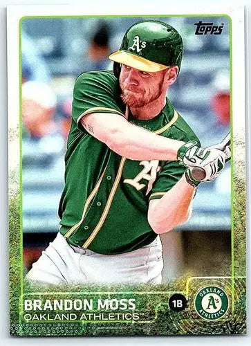Original gloss Brandon Moss baseball card 2015 Topps NM-MT Athletics