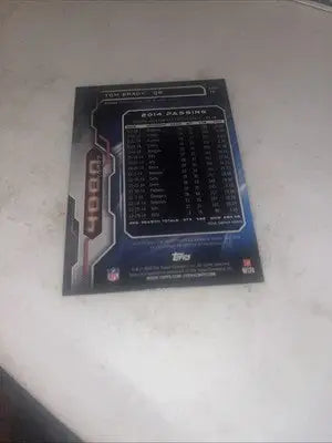 Tom Brady trading card from 2015 Topps 4000 Yard Club series
