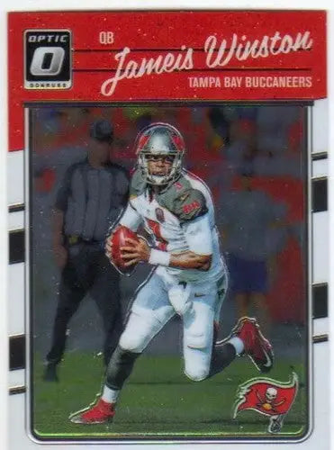 Jameis Winston football card from Donruss Optic with original gloss in Buccaneers design