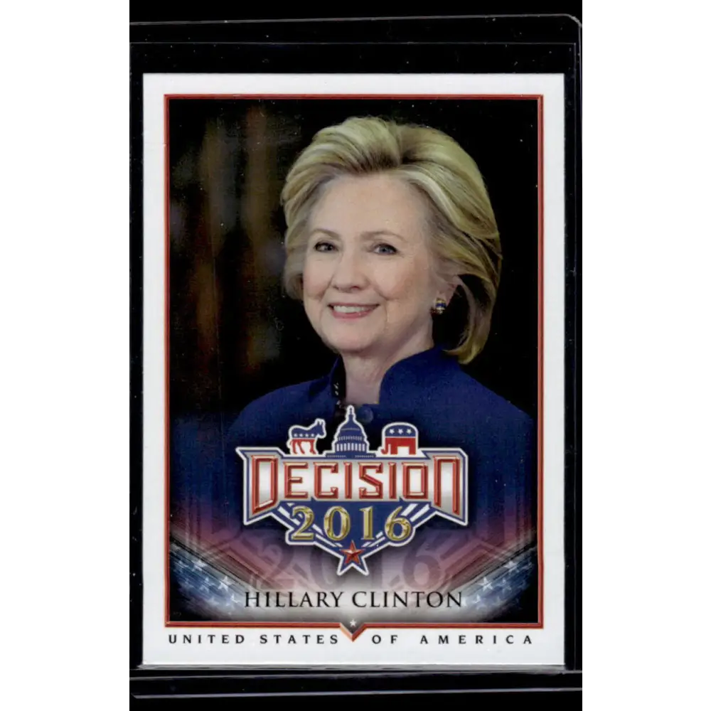 2016 Leaf Decision 2016 #8 Hillary Clinton NM-MT Political Trading Card