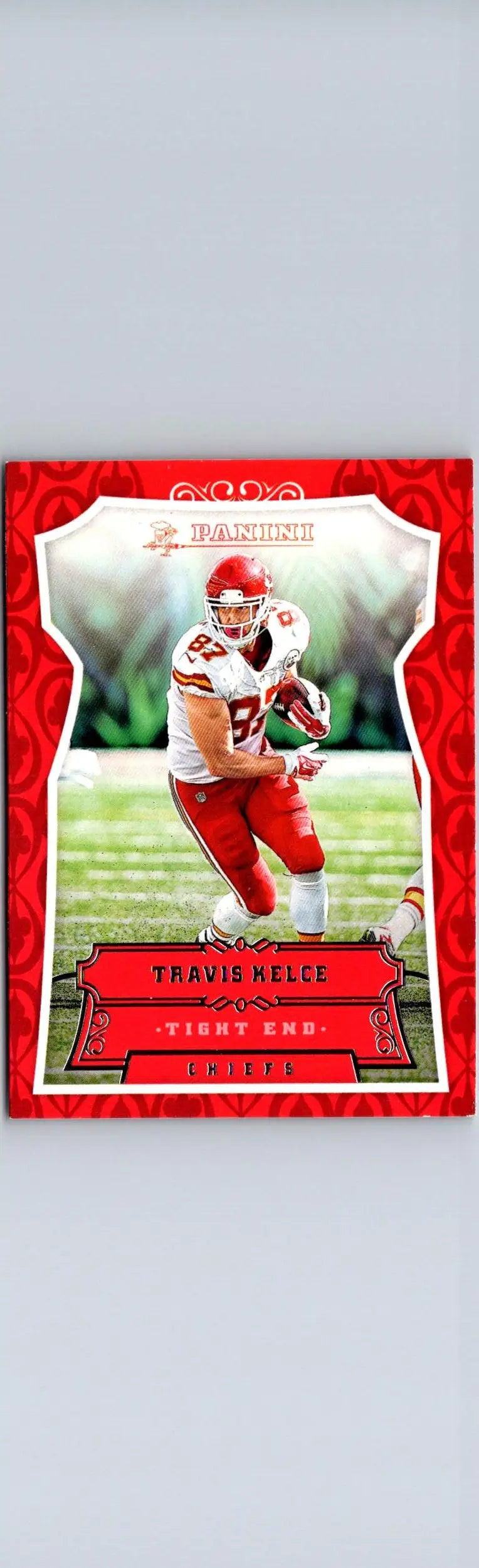 Travis Kelce football card from 2016 Panini #130 showcasing NFL athlete