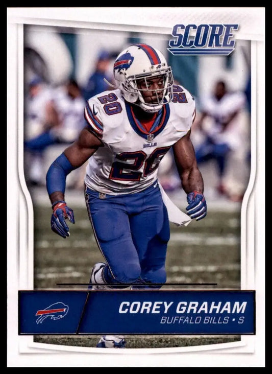 Football trading card of Corey Graham from 2016 Score Buffalo Bills NFL collection