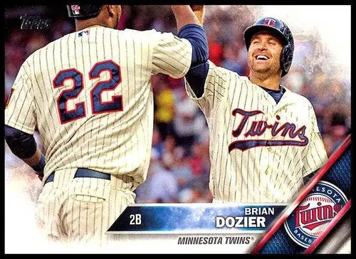 Brian Dozier baseball card with original gloss from 2016 Topps NM-MT Twins