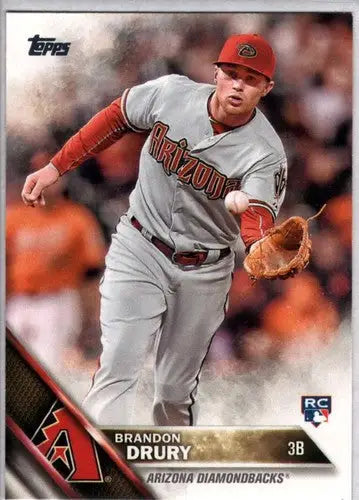 Original gloss Brandon Drury rookie Diamondbacks baseball card 2016 Topps #607