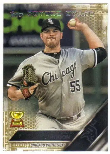 Original gloss Topps Gold Carlos Rodon baseball card from 2016 White Sox set