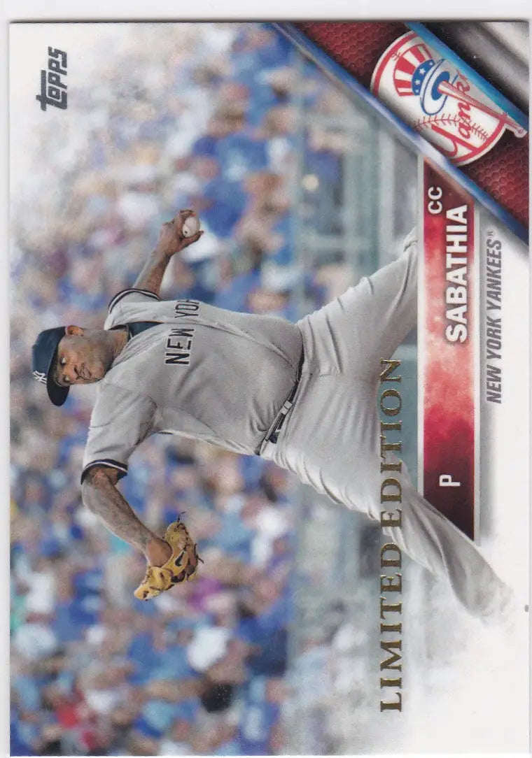 2016 Topps Limited Edition #142 CC Sabathia New York Yankees baseball card collectible