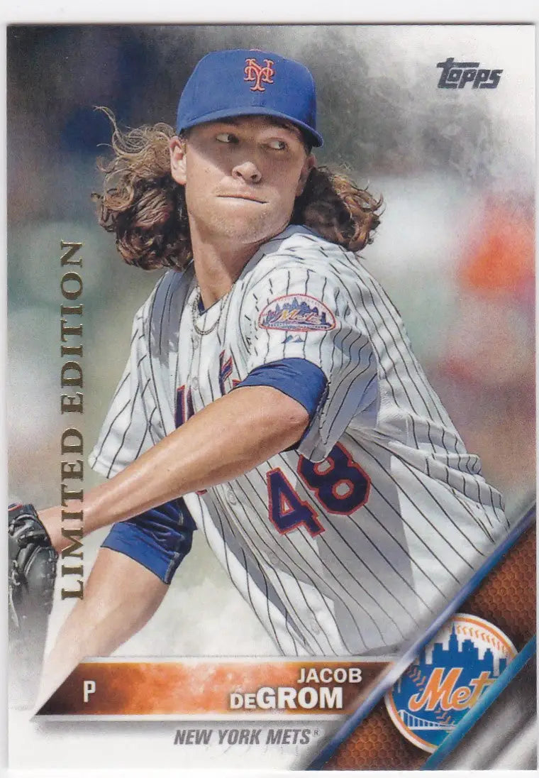 2016 Topps Limited Edition #323 Jacob deGrom New York Mets baseball card display