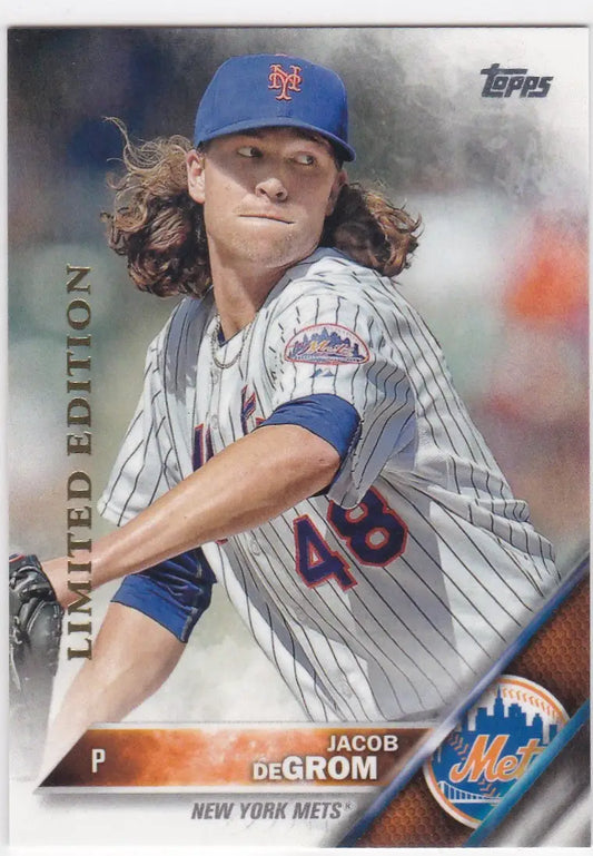 2016 Topps Limited Edition #323 Jacob deGrom New York Mets baseball card display
