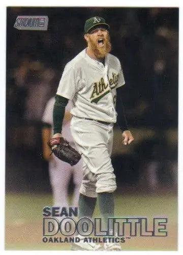 Original gloss 2016 Topps Stadium Club Sean Doolittle baseball card Athletics ID 19679
