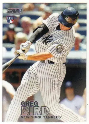 2016 Topps Stadium Club Greg Bird baseball card with original gloss rookie Yankees