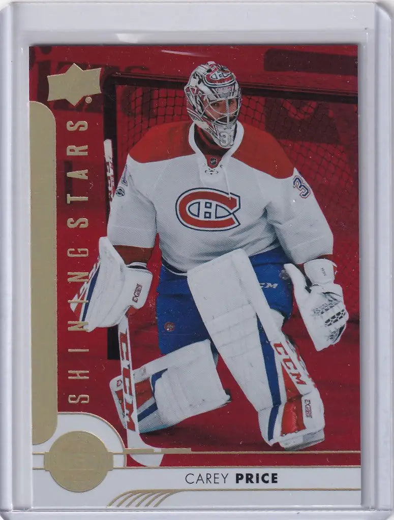 Hockey trading card of Carey Price Montreal Canadiens from Upper Deck Shinning Stars