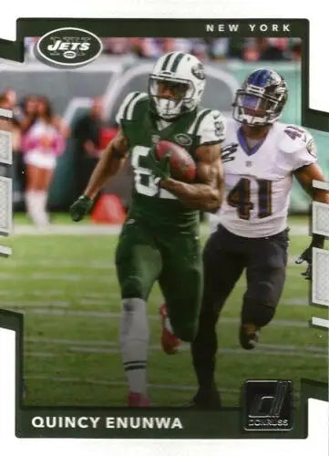 Football card featuring Quincy Enunwa from 2017 Donruss with original gloss finish