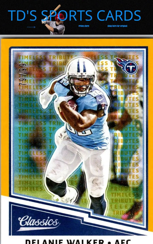 Delanie Walker Timeless Tributes football card from 2017 Panini Classics series