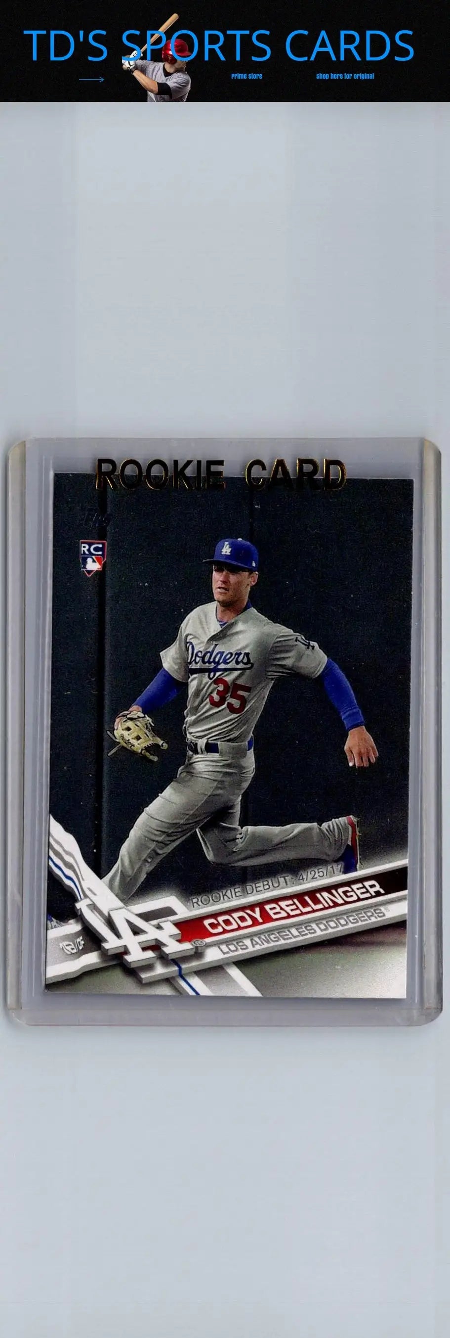 Cody Bellinger rookie card from Topps Chrome Update HMT99 series