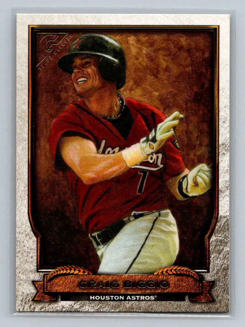Craig Biggio baseball card featured in the 2017 Topps Gallery Hall of Fame Gallery
