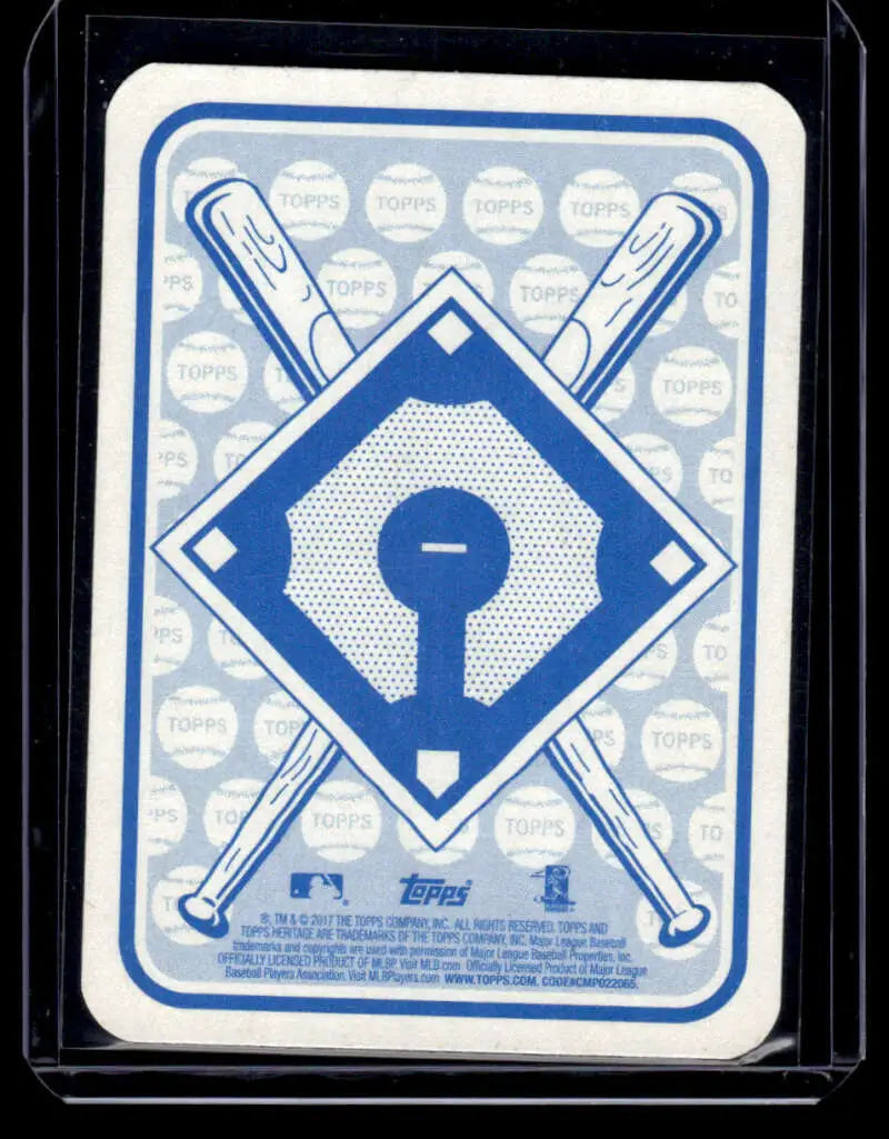 Baseball card back design for Trea Turner of the Washington Nationals in blue and white
