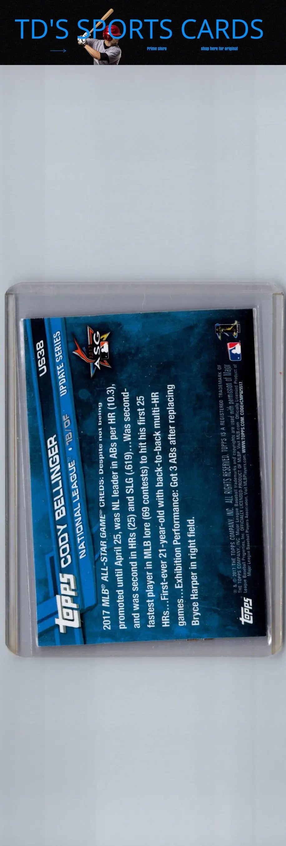 2017 Topps Update US38 Cody Bellinger Rainbow Foil baseball card image