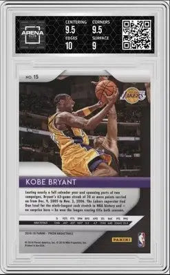Graded Prizm Kobe Bryant basketball card from 2018-19 Panini Prizm collection
