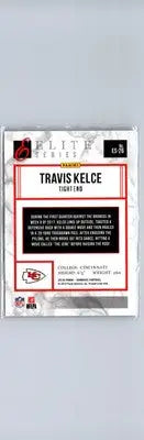 Travis Kelce football card from 2018 Donruss Elite Series The Elite Series