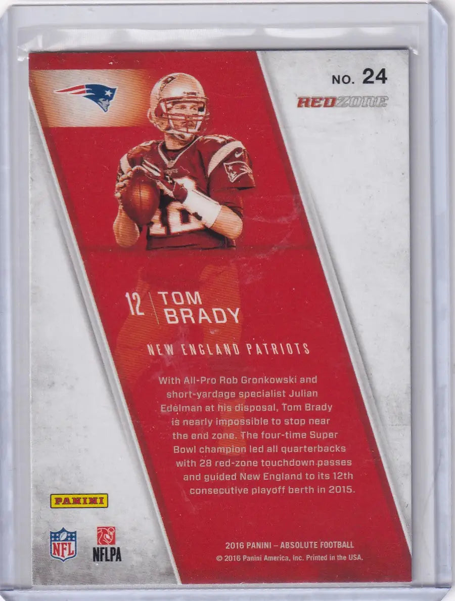 2018 Panini Absolute #24 Tom Brady - New England Patriots
