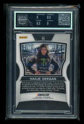 2018 Panini Prizm NASCAR Hailie Deegan #30 RC Racing Arena Club 9.5