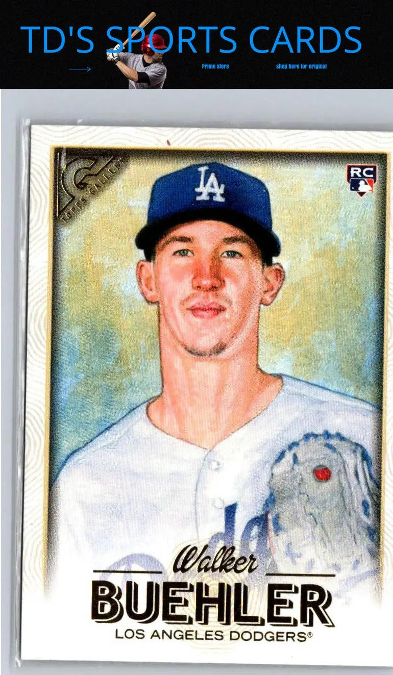 Walker Buehler 2018 Topps Gallery #141 trading card featuring the MLB pitcher