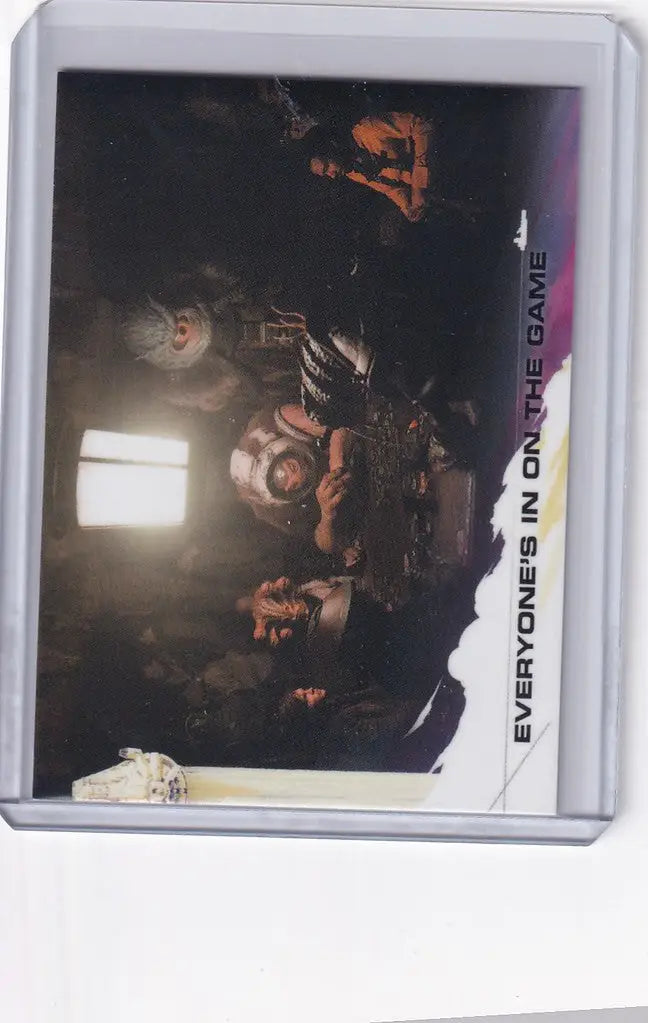 Trading card from Gremlins in dim light, featured in Star Wars Story collectible
