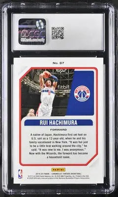 Panini Chronicles Rui Hachimura basketball card from 2019-20 Threads product
