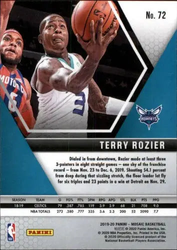 2019-20 Panini Mosaic #72 Terry Rozier NM-MT Hornets ID:27807