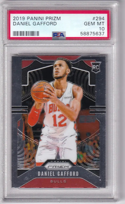 Graded 2019 Panini Prizm PSA 10 Daniel Gafford rookie card Chicago Bulls