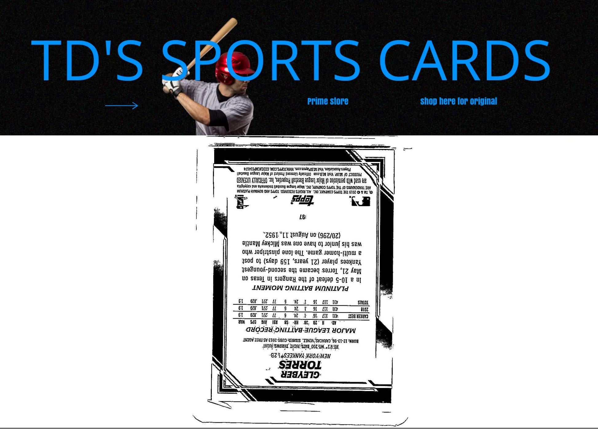 Gleyber Torres baseball card from 2019 Bowman Platinum series