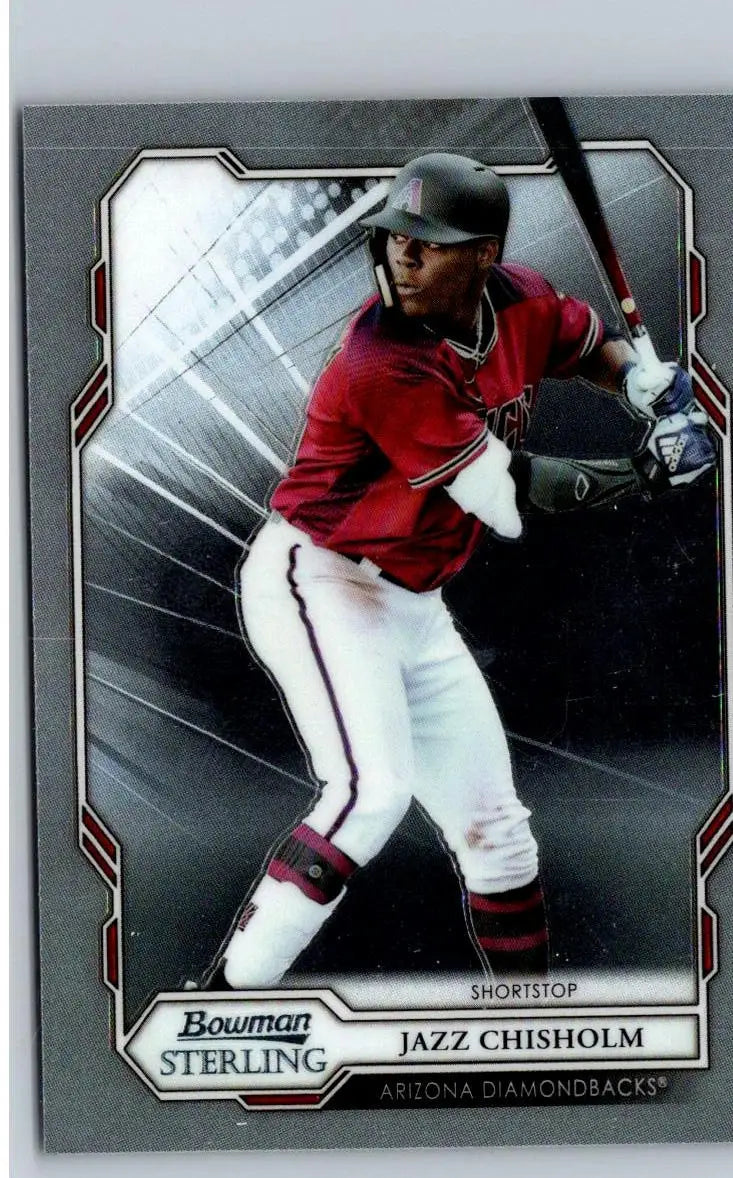 Baseball trading card of Jazz Chisholm from Bowman Sterling series