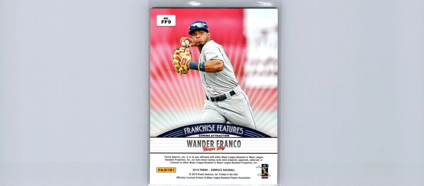 Wander Franco baseball card from 2019 Donruss FF9 Trea Turner Franchise Features set