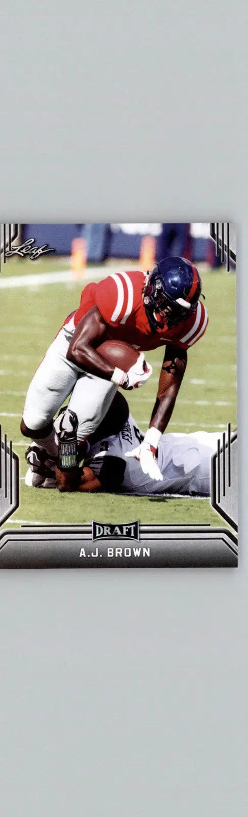 A.J. Brown football card from Leaf Draft 2019 featuring Ole Miss Rebels player