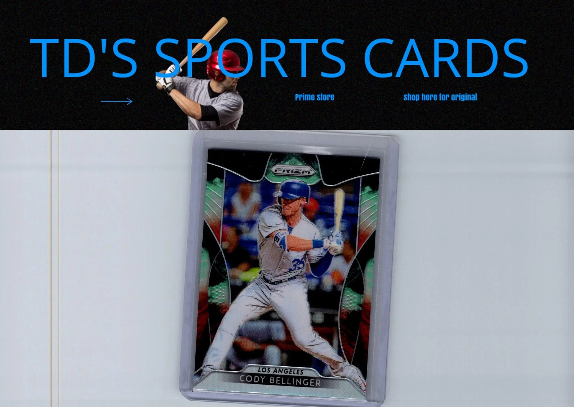 Cody Bellinger baseball card featuring 2019 Panini Prizm Cody Bellinger Blue Prizm